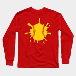 Baseball Softball Splat Long Sleeve T-Shirt